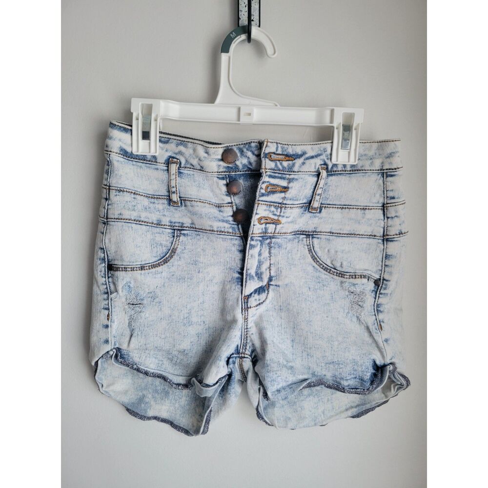 Refuge Size 0 Denim Shorts Distressed Bleached